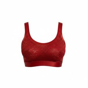 Victoria's Secret Rust Leopard Lace Bralette Scoop Neck Logo Band XS
